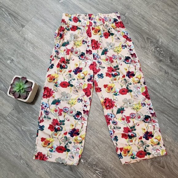 Pins & Needles Pants - Anthropologie Pins And Needles Floral Cropped Pants Sz S